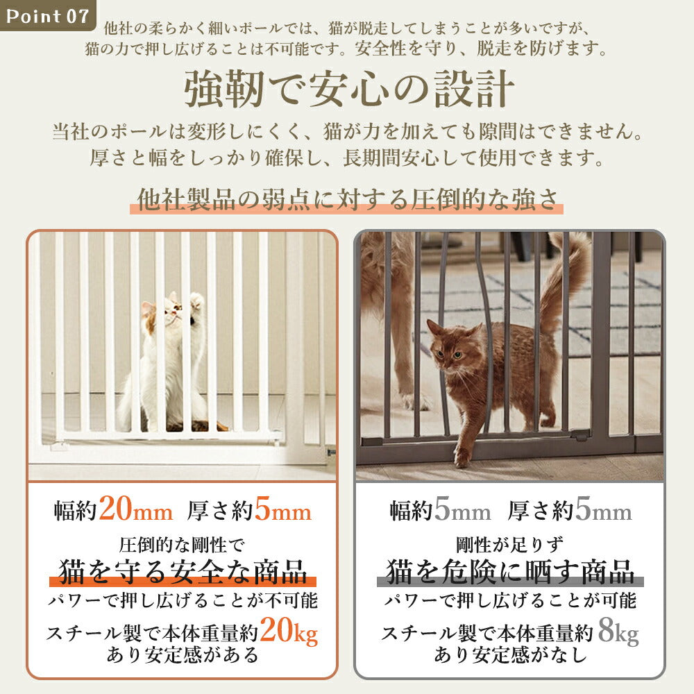 ペットゲート 猫 脱走 防止